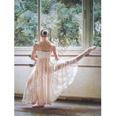 Портрет: искусство балета, выполненный маслом на холсте
